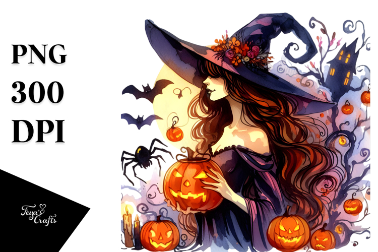 Witch for Halloween | Vibrant Art Clipart