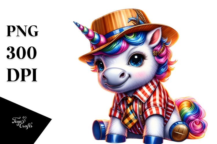 Baby Unicorn with West Coast Swing, Transparent PNG