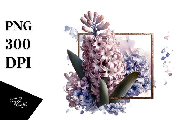 Glossy Hyacinth Watercolor PNG