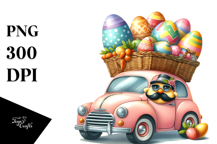 Easter Car Parody, High-Res PNG