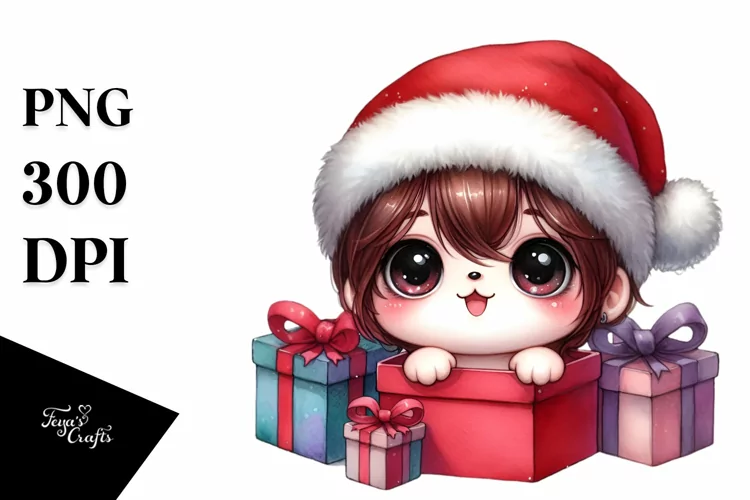 Baby Japanese Chin in Festive Mood, Transparent PNG