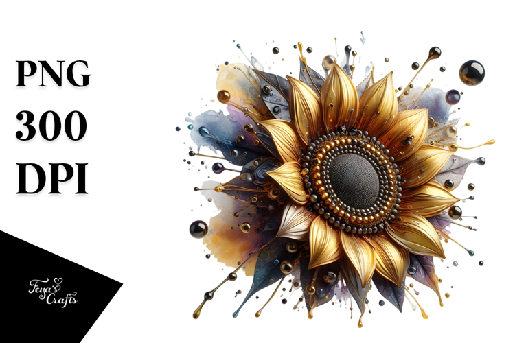 Glossy Sunflower Flower PNG