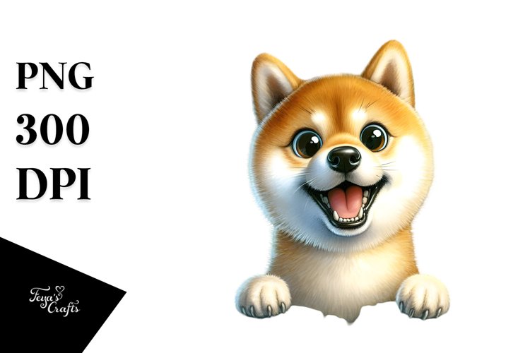 Crazy Looking Shiba Inu Clipart
