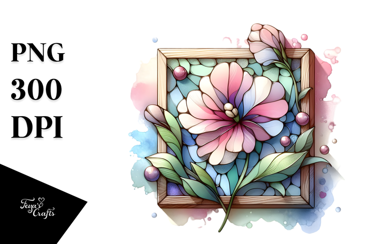 Abstract Glossy Stained Sweet Pea PNG