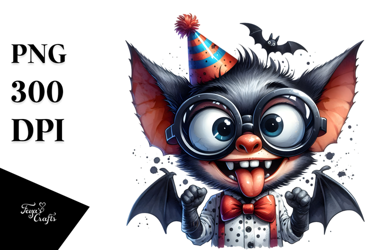 Funny Goofy Bat Boy, PNG