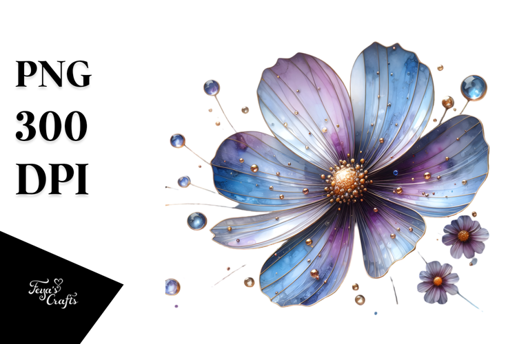 Cosmos Watercolor, PNG