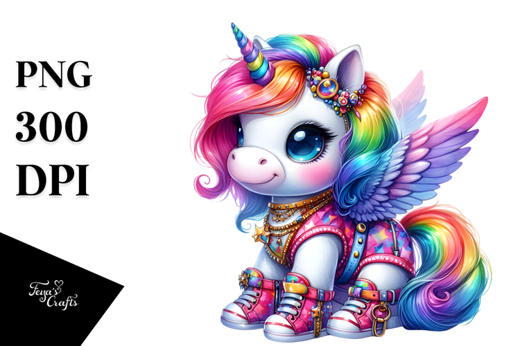 Cute Baby Unicorn PNG