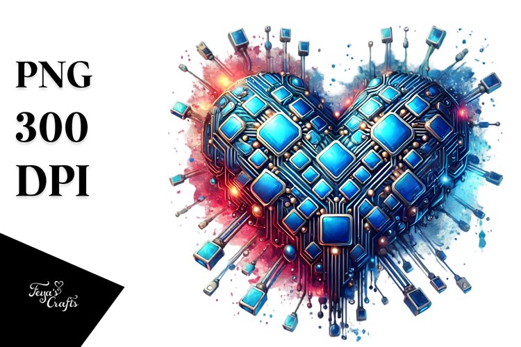 Blue Heart Clipart Image 9