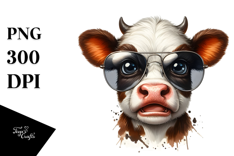 Funny Baby Cow PNG
