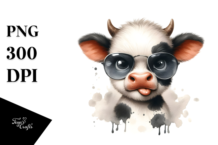 Funny Baby Cow PNG