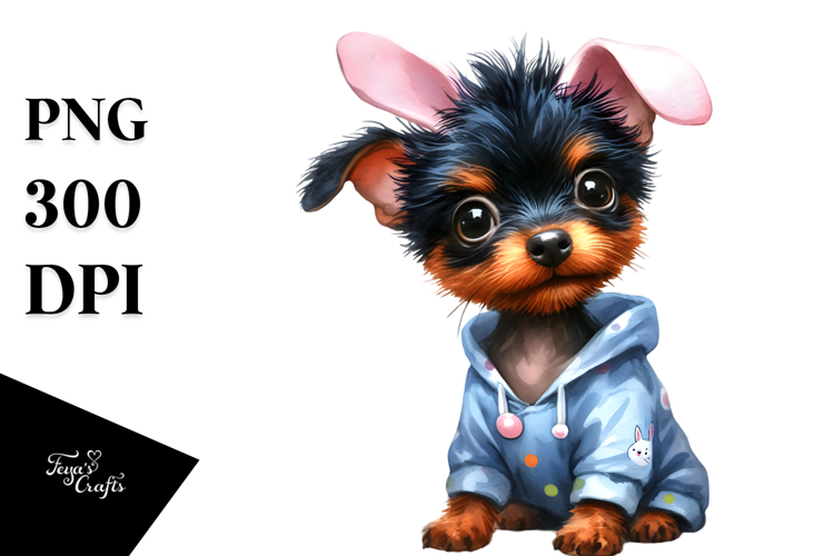 Expressive Baby Doberman Pinscher PNG