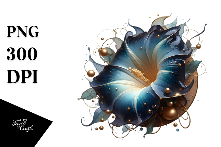 Abstract Glossy Morning Glory PNG