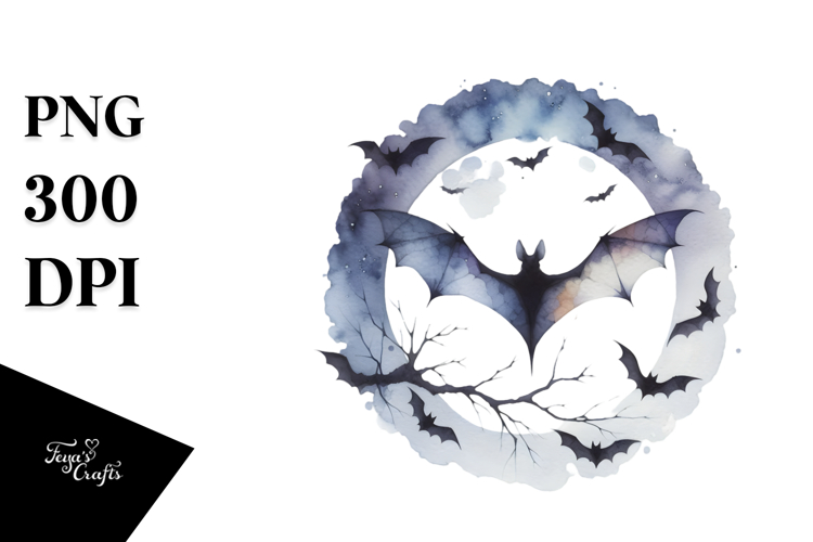 Elegant Bat, Halloween PNG example image 1