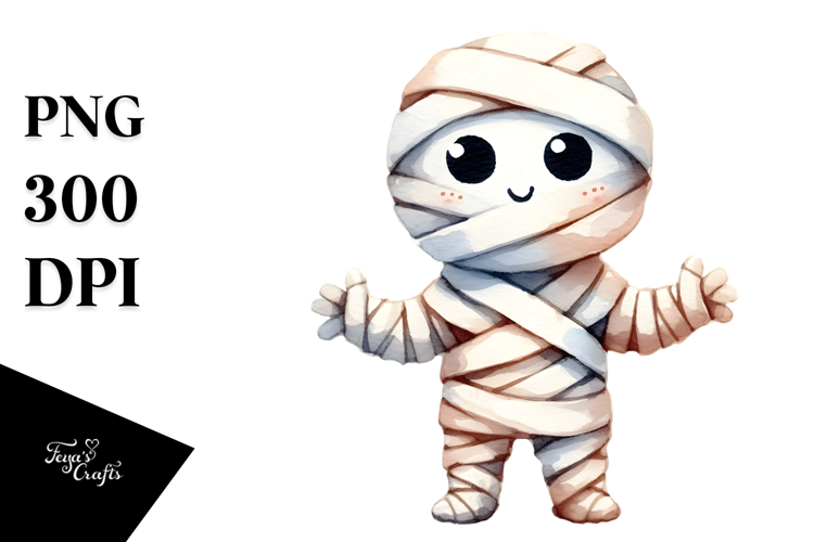 Funny Mummy Watercolor, PNG