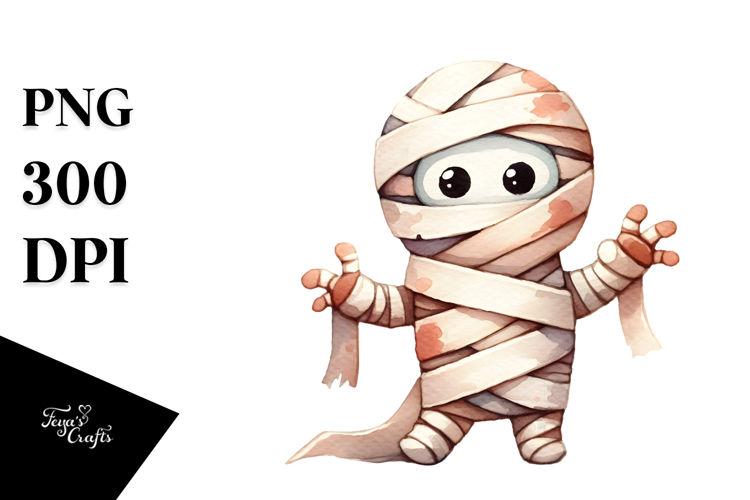 Funny Mummy Watercolor, PNG