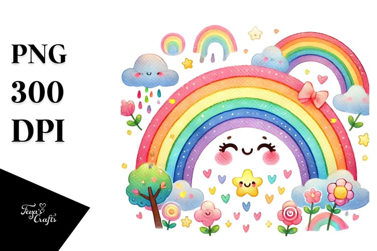 Watercolor Rainbow Png Image 23