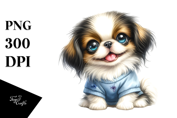 Cute Japanese Chin PNG