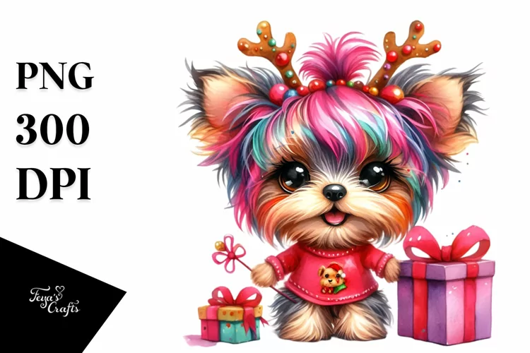 Crazy Yorkipoo Portrait PNG