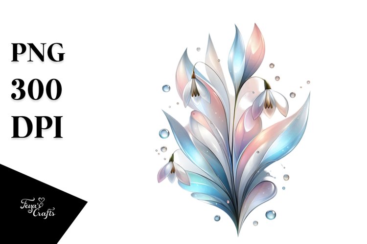 Glossy Snowdrop PNG example image 1