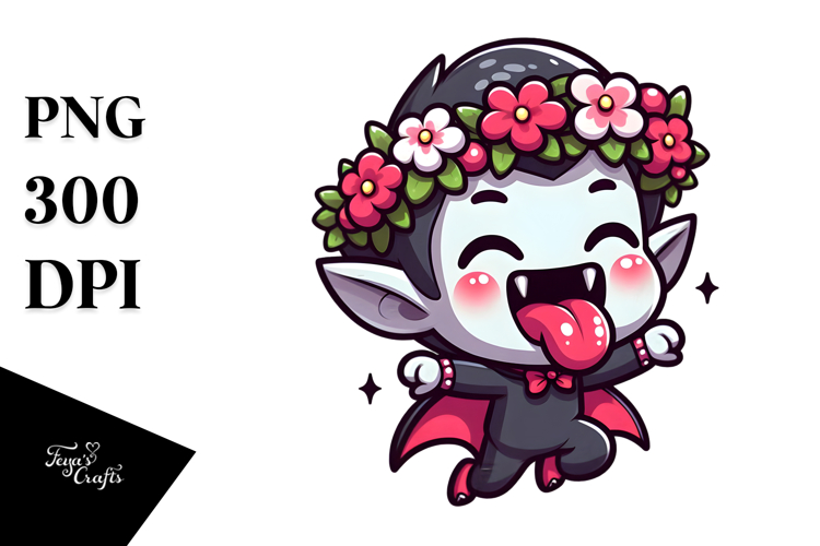 Cute Vampire Clipart Image 8