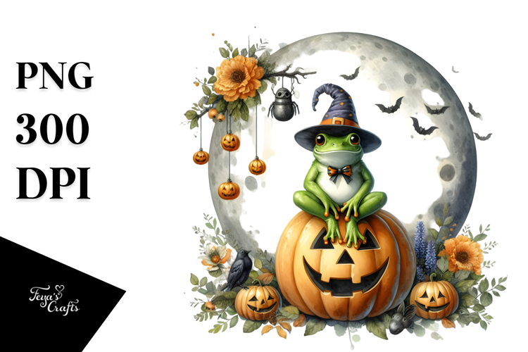 Frog for Halloween, PNG