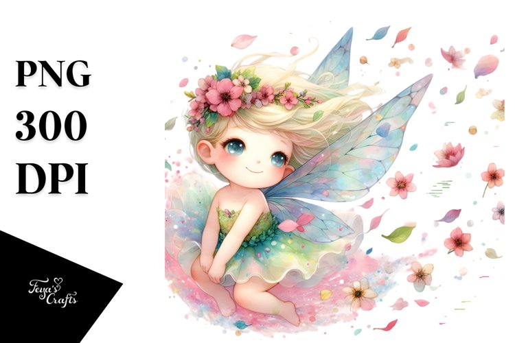 Colorful Fairy Tumbling Petals Clipart
