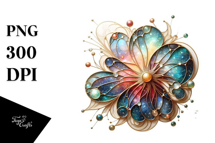 Stained Cosmos Abstract Clipart