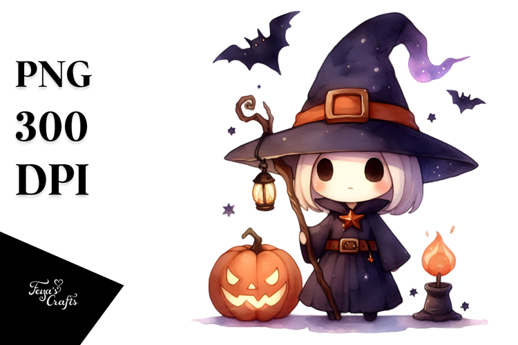 Watercolor Style Cute WARLOCK PNG