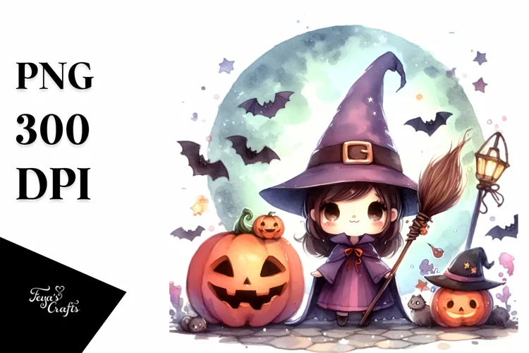 Watercolor Style Cute WARLOCK PNG