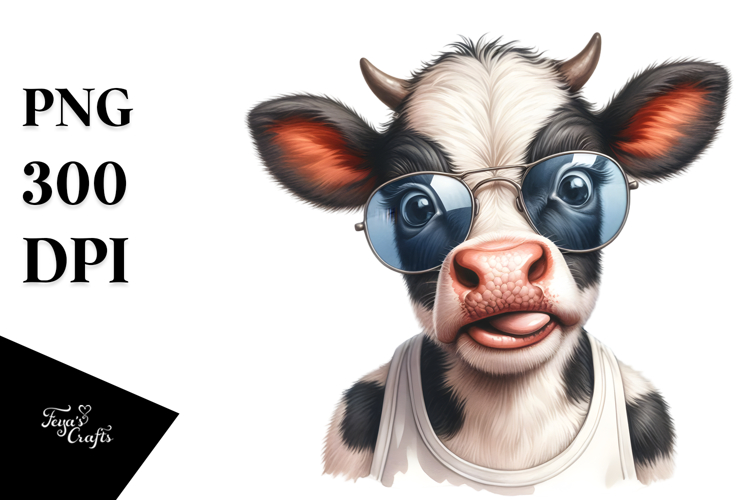 Funny Baby Cow PNG