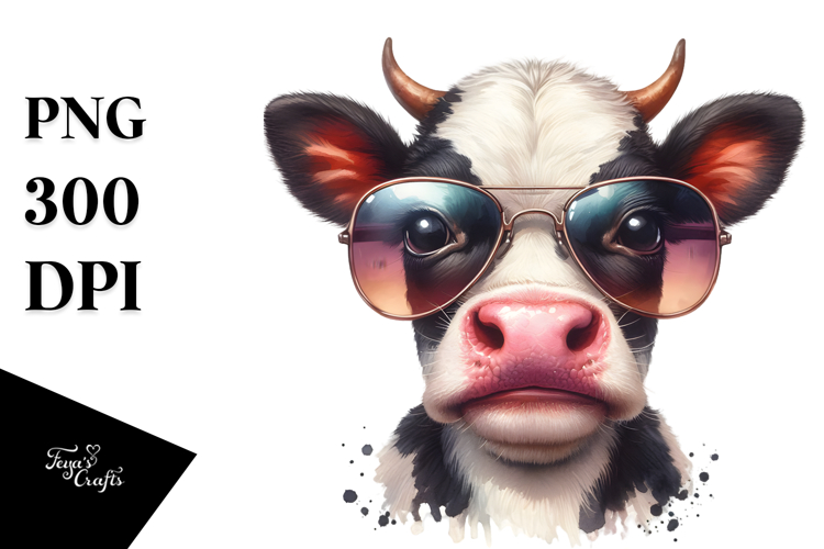 Funny Baby Cow PNG