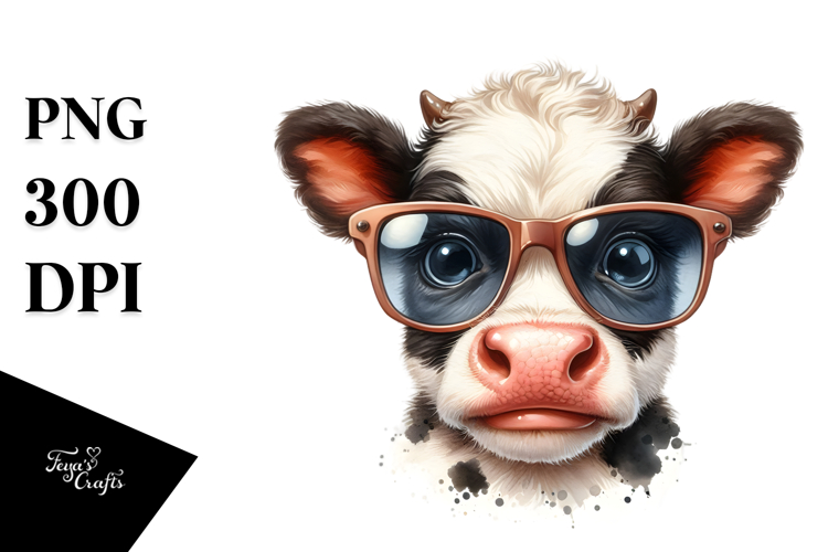 Funny Baby Cow PNG