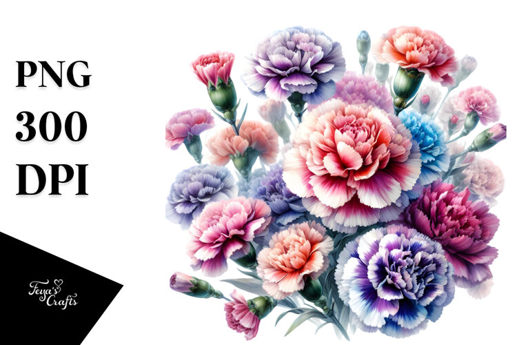 Colorful Carnation Glossy Petals example image 1