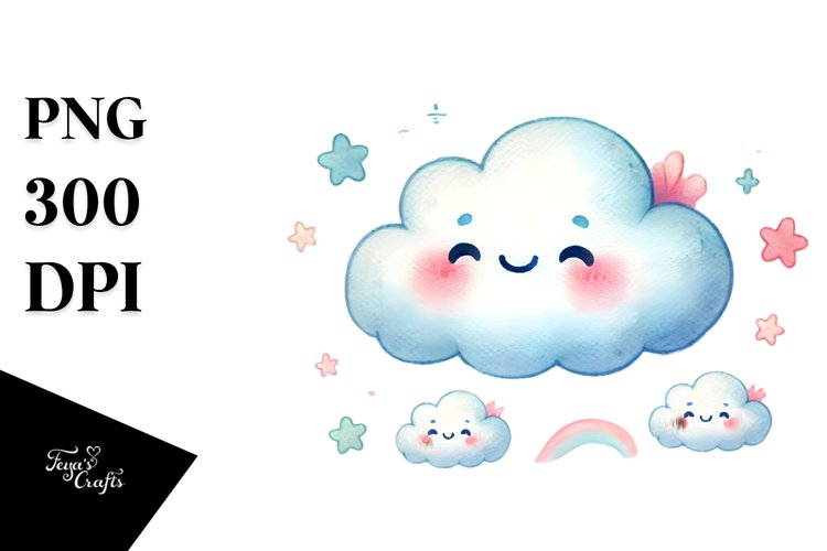 Cute Cloud Clipart Image 22