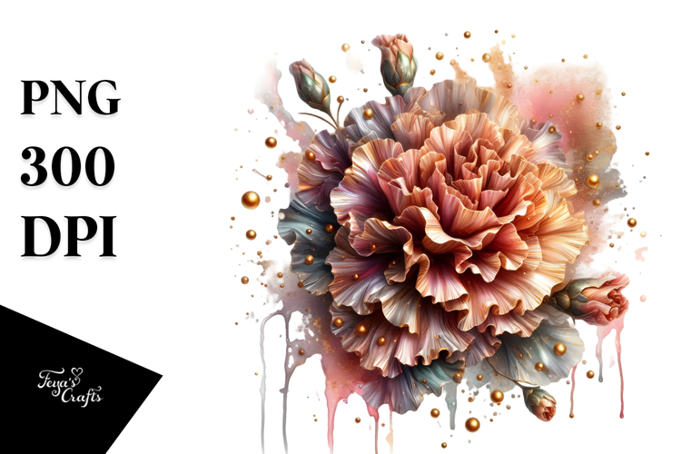 Shiny Carnation Abstract PNG