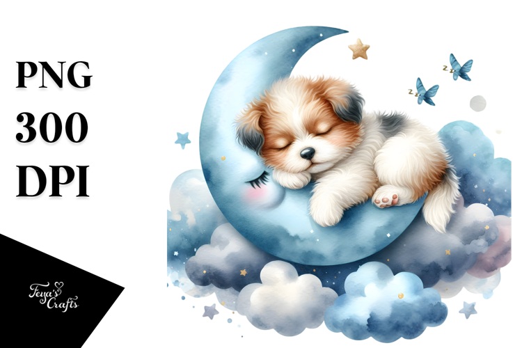 Cute Moon Clipart Image 6