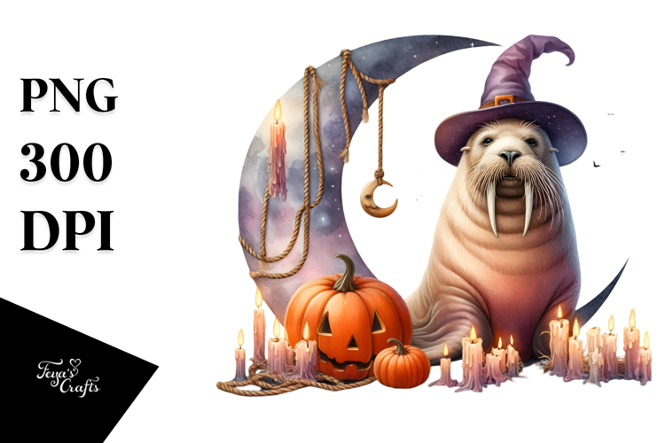 Wallrus In Halloween Costume PNG