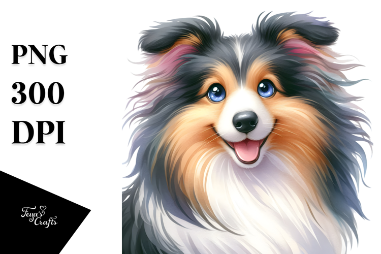 Cute Collie, PNG