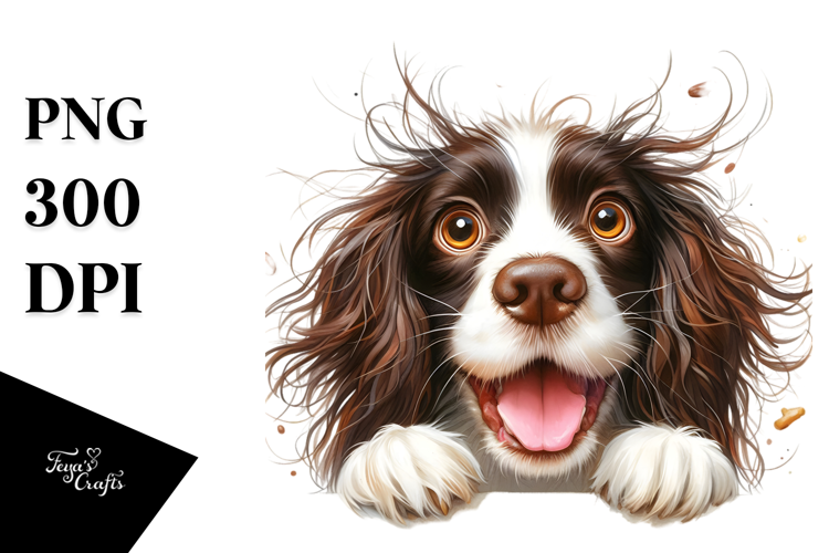 Cute English Springer Spaniel PNG