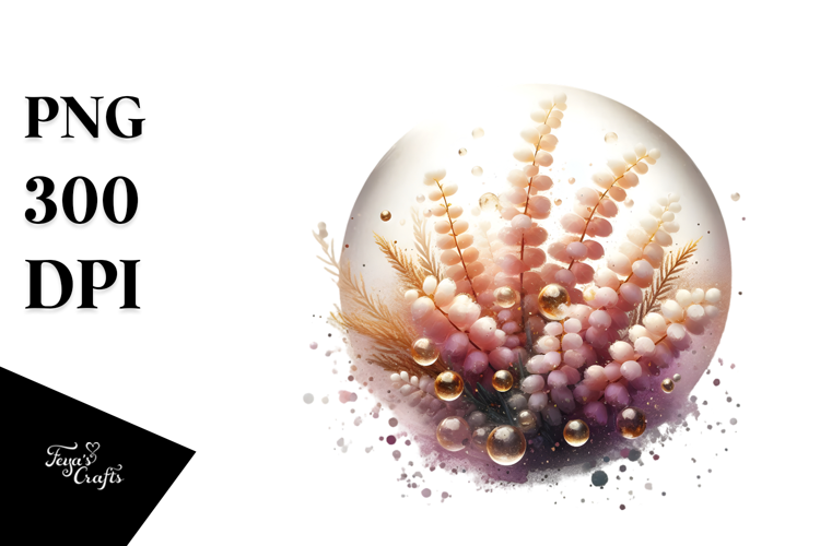 Glossy Heather, Watercolor PNG