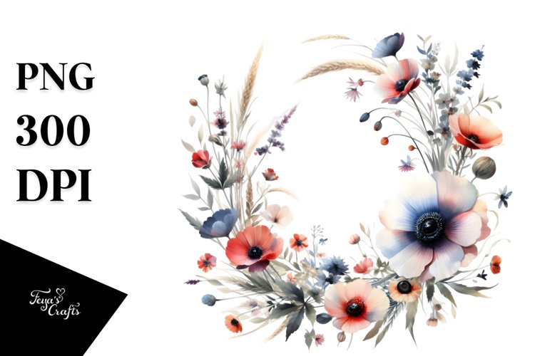 Watercolor Wild Flowers | Surrounded by Space example image 1