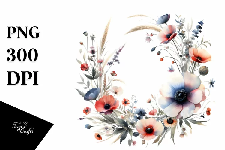 Watercolor Wild Flowers | Surrounded by Space