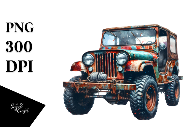 Vintage Rusted Jeep with Confetti, 20 oz Tumbler
