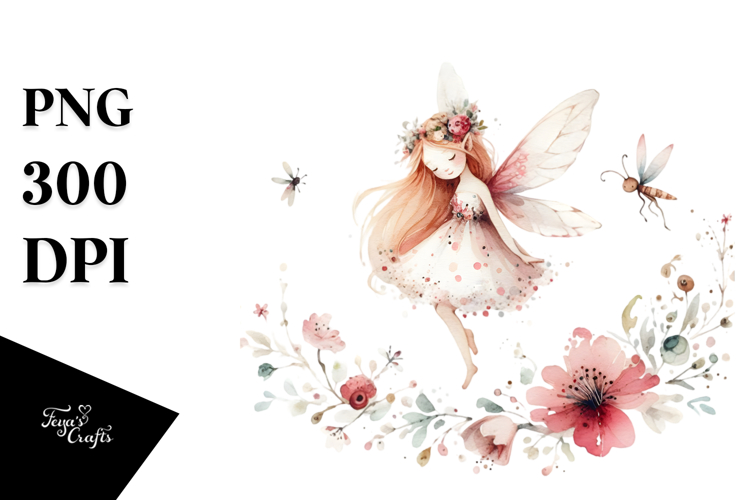 Washed Whimsical Fairy PNG