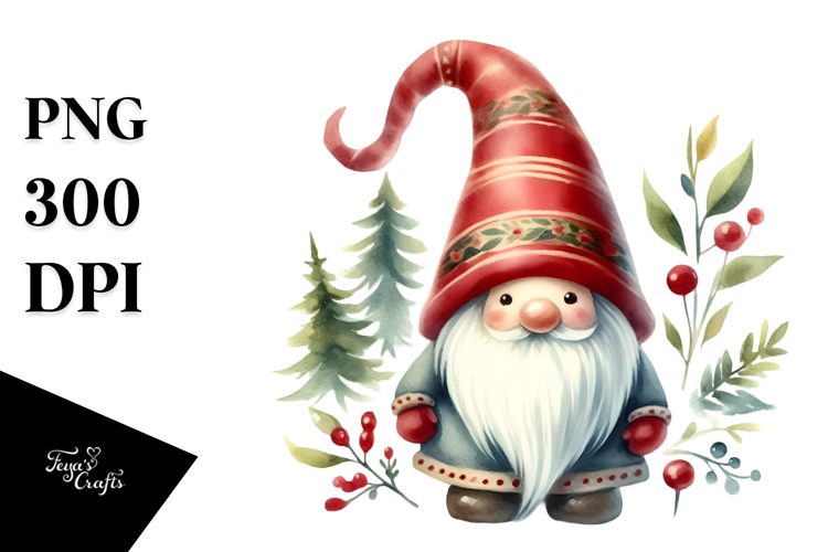 Watercolor Retro Gnome