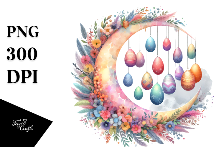 Watercolor Easter Eggs Clipart Image 6