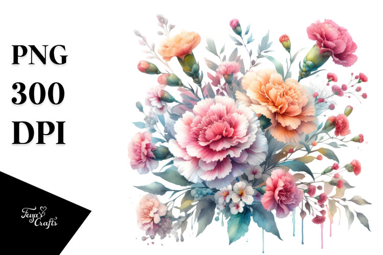 Colorful Carnation PNG example image 1