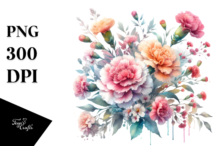 Colorful Carnation PNG