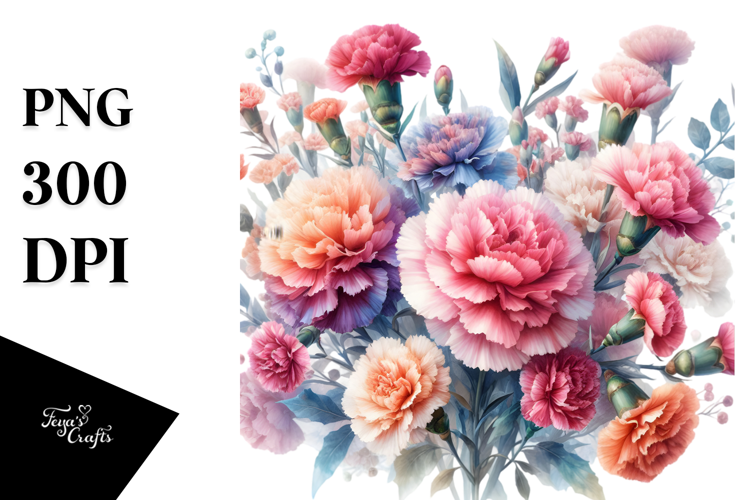 Colorful Carnation PNG