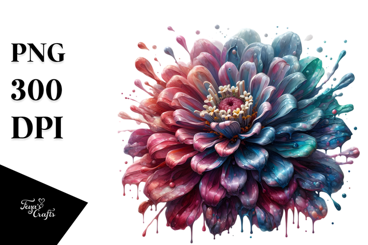 Glossy Zinnia Material PNG